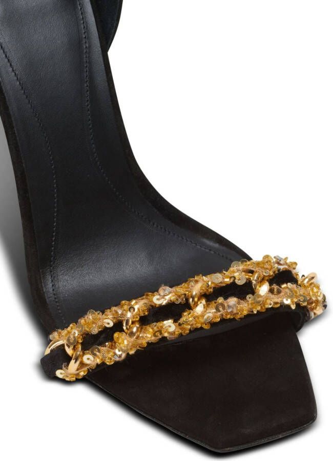 Balmain Uma chain-embellished sandals Black