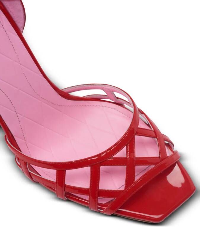 Balmain Uma patent-leather sandals Red
