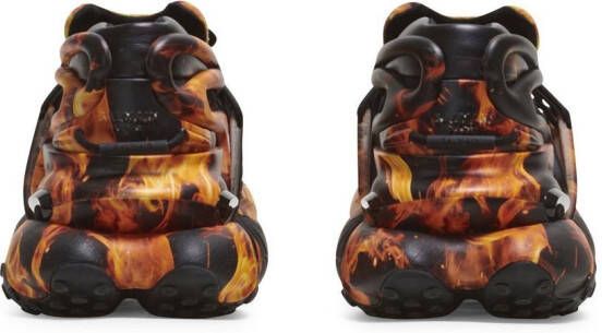 Balmain Unicorn fire-print sneakers Black