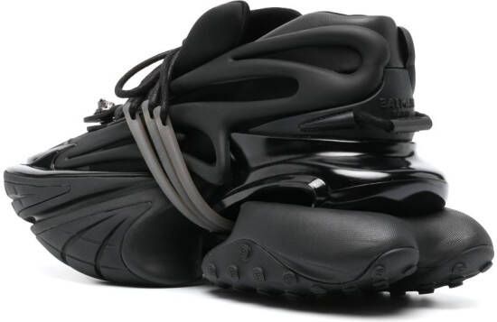 Balmain Unicorn leather low-top sneakers Black