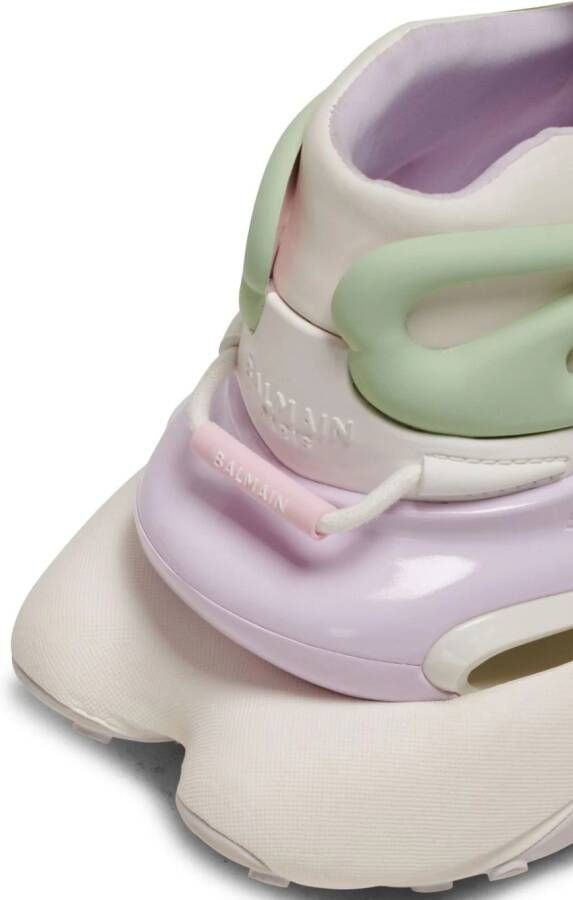 Balmain Unicorn panelled-design sneakers Pink