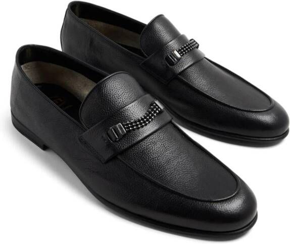 Barrett chain-link leather loafers Black