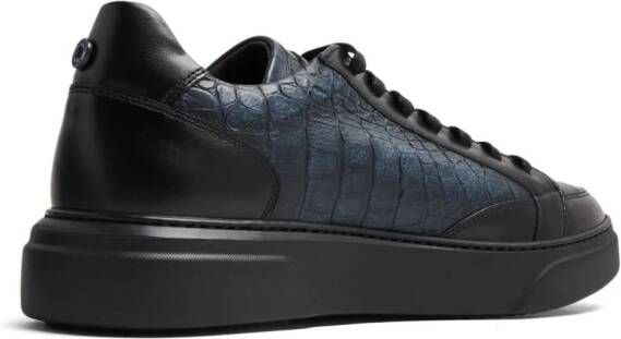 Barrett crocodile-effect leather sneakers Blue