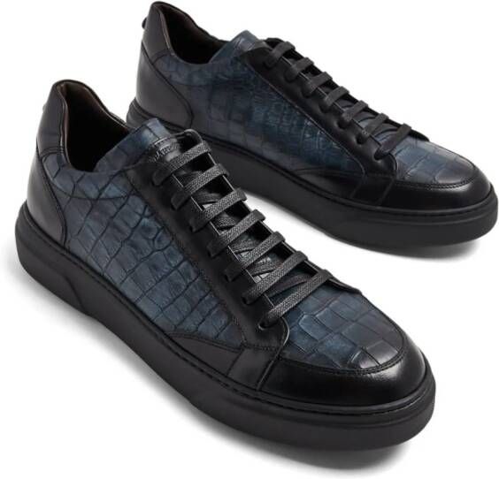 Barrett crocodile-effect leather sneakers Blue