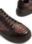 Barrett crocodile-effect leather sneakers Brown - Thumbnail 4