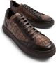 Barrett crocodile-effect leather sneakers Brown - Thumbnail 5