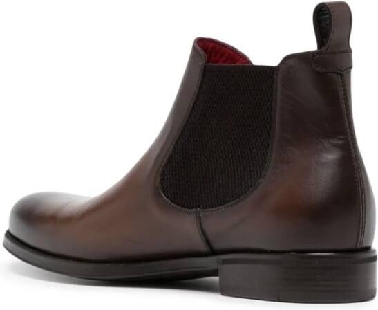 Barrett elasticated-panels leather ankle boots Brown