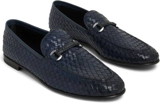 Barrett interwoven leather loafers Blue
