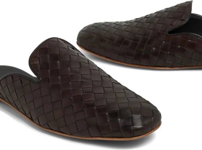 Barrett interwoven leather loafers Brown