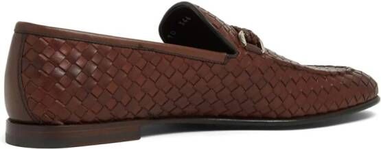 Barrett interwoven leather loafers Brown