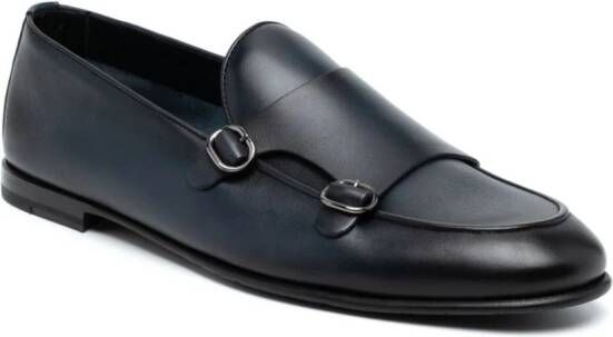 Barrett leather monk shoes Blue
