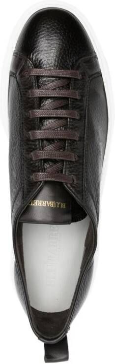Barrett logo-print leather sneakers Brown