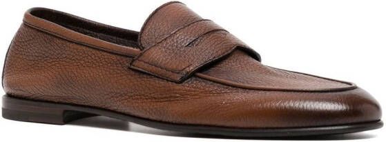 Barrett penny-slot leather loafers Brown