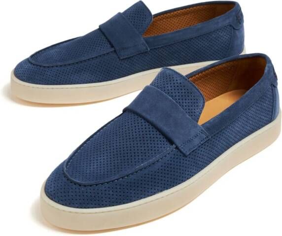 Barrett perforated suede loafers Blue