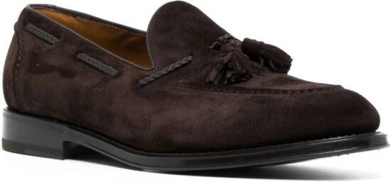 Barrett tassel-detail suede loafers Brown