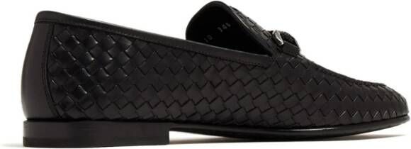 Barrett woven leather loafers Black