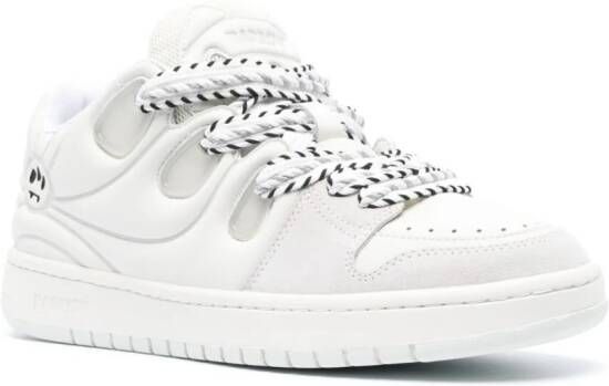 BARROW Ollie panelled leather sneakers White