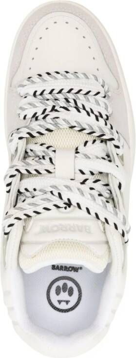 BARROW Ollie panelled leather sneakers White