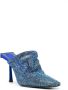 Benedetta Bruzziches crystal embellished square toe mules Blue - Thumbnail 2