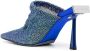 Benedetta Bruzziches crystal embellished square toe mules Blue - Thumbnail 3