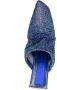 Benedetta Bruzziches crystal embellished square toe mules Blue - Thumbnail 4