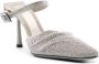Benedetta Bruzziches Elena 100mm crystal-embellished mules Grey - Thumbnail 2