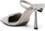 Benedetta Bruzziches Elena 100mm crystal-embellished mules Grey - Thumbnail 3