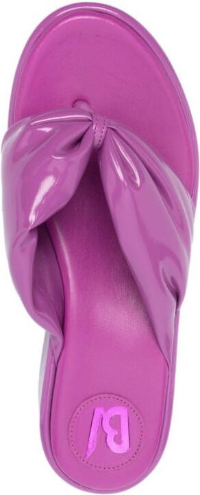 BETTINA VERMILLON Dolly high-shine platform sandals Pink