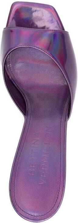 BETTINA VERMILLON Jane iridescent mules Purple