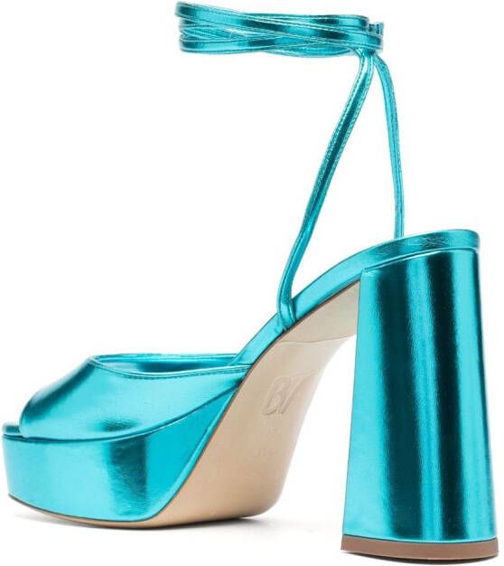 BETTINA VERMILLON Janet 110mm platform sandals Blue