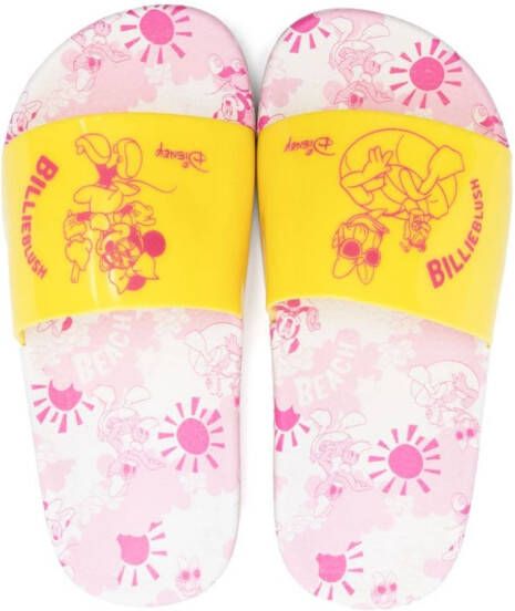 Billieblush xDisney graphic-print slippers Yellow