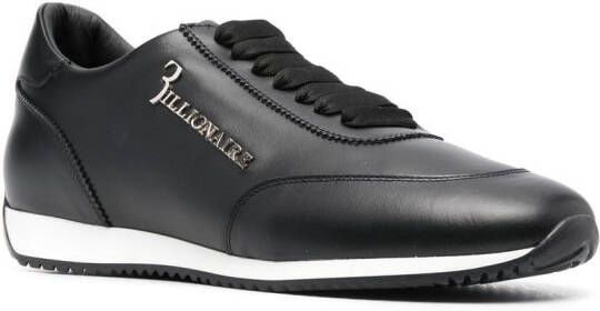 Billionaire calf-leather low-top sneakers Black