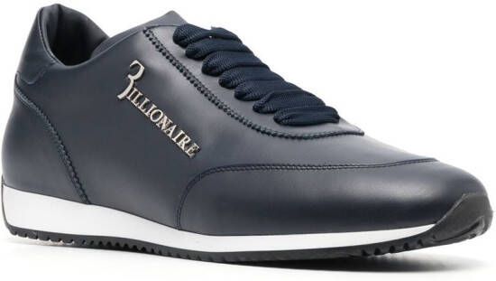 Billionaire calf-leather low-top sneakers Blue