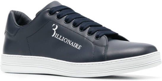 Billionaire calf-leather low-top sneakers Blue