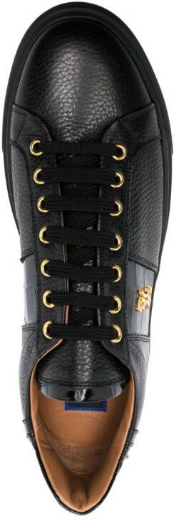 Billionaire contrast-detail low-top sneakers Black