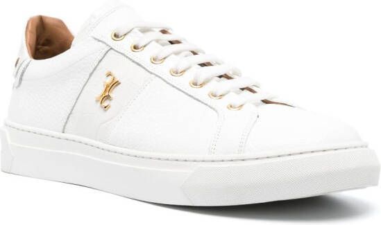 Billionaire contrast-detail low-top sneakers White