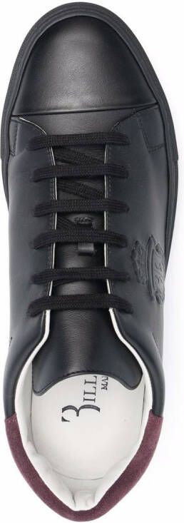 Billionaire Crest low-top leather sneakers Black