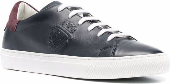 Billionaire Crest low-top leather sneakers Blue