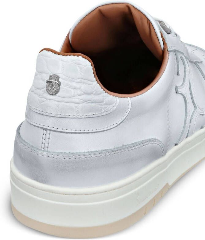 Billionaire croc-effect leather low-top sneakers White