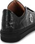 Billionaire Croco-print logo-plaque leather sneakers Black - Thumbnail 3