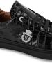 Billionaire Croco-print logo-plaque leather sneakers Black - Thumbnail 5