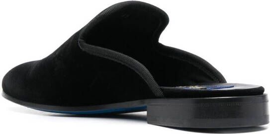 Billionaire embossed-logo slip-on loafers Black