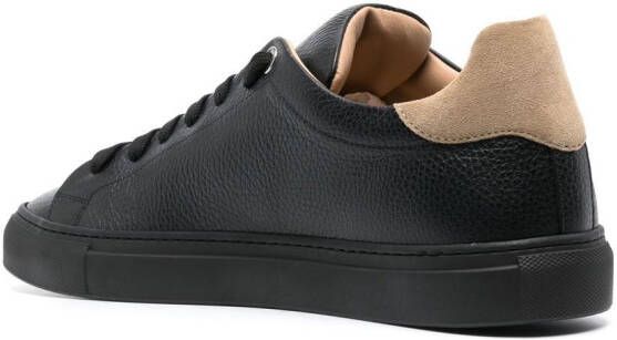 Billionaire leather low-top sneakers Black