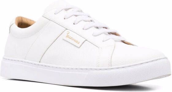 Billionaire leather low-top sneakers White