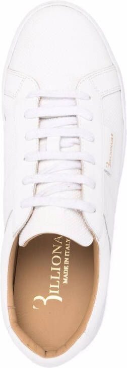 Billionaire leather low-top sneakers White