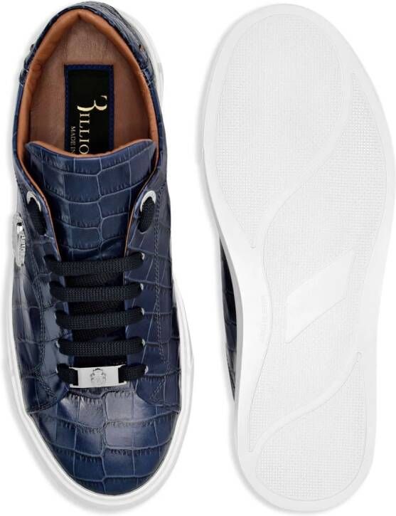 Billionaire Lo-Top crocodile-embossed effect sneakers Blue