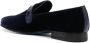 Billionaire logo-plaque velvet loafers Blue - Thumbnail 3