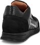 Billionaire logo-print panelled leather sneakers Black - Thumbnail 3
