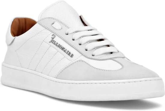 Billionaire Nabuk panelled leather sneakers White