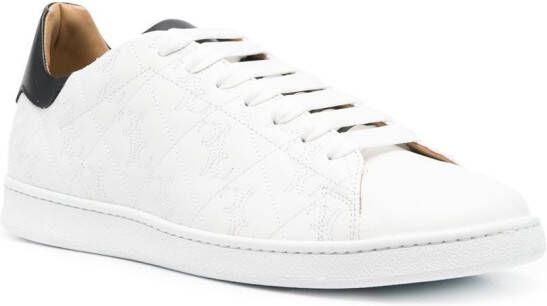Billionaire quilted leather low-top sneakers White